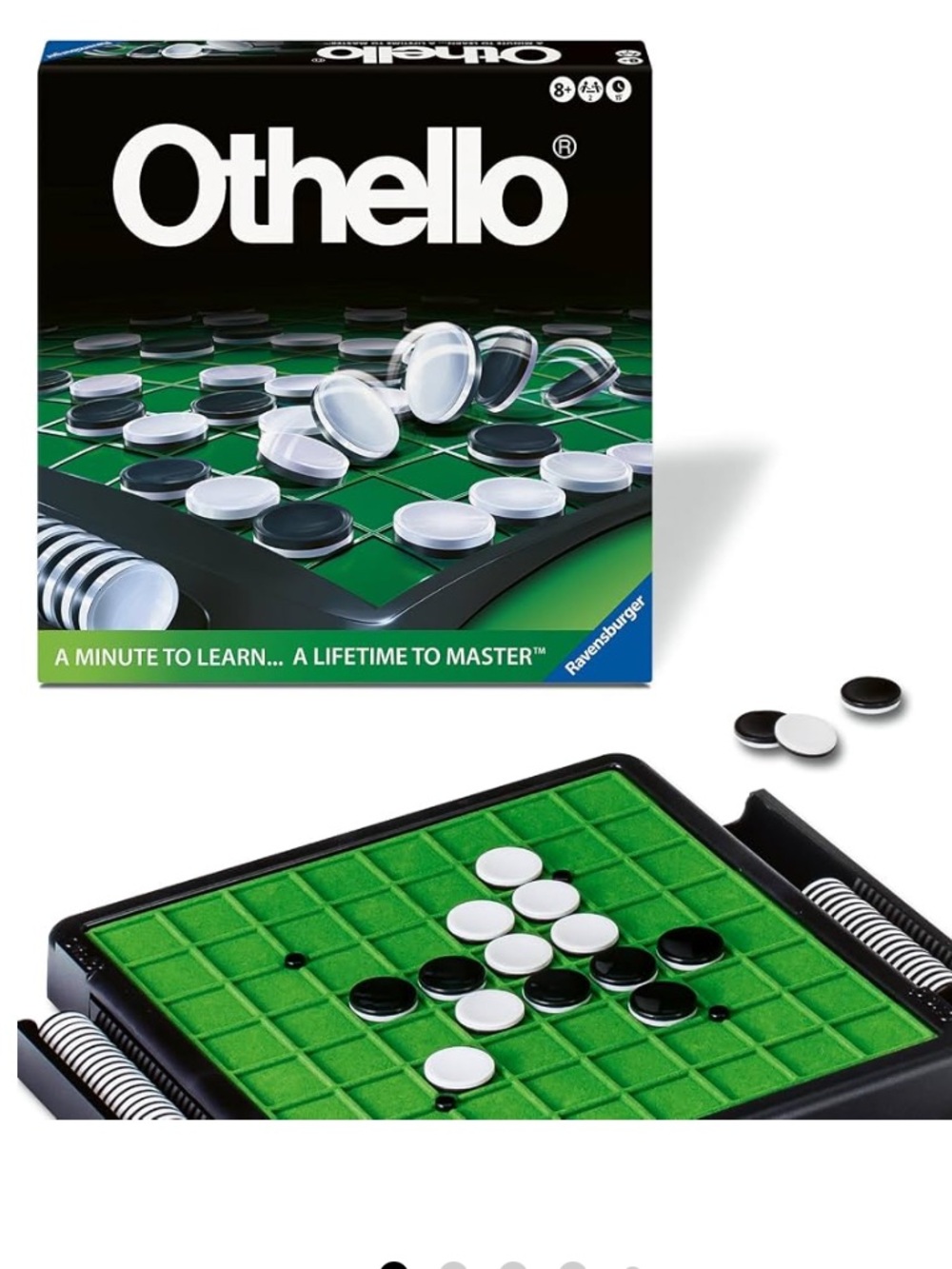 Ravensburger Othello Classic Strategy Board Game for 2 Players Ages 8+ New
